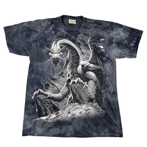 Vintage the Mountain Dragon Charcoal Grey T-Shirt Sz Large - Imagen 1 de 3