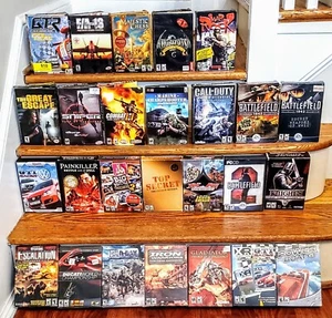 Big Box PC Games Lot of 26 (Atari Xihat THQ Sierra - RTS FPS Combat Racing Sims) - Picture 1 of 12