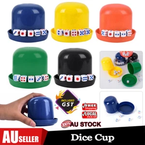 KTV Bar Party Dice Cup Drinking Board Game Gambling Dice Box 10mm d6*5 Table OZ - Picture 1 of 22