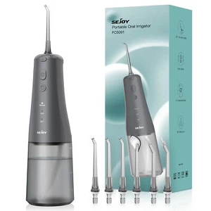 SEJOY Water Flosser Rechargeable Oral Irrigator 300 ML Teeth Cleaner Pick Floss - Picture 1 of 20