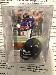 Jamal Lewis Baltimore Ravens Mini Helmet Card Display Case Shadowbox Autograph