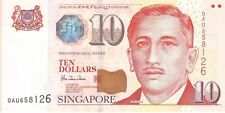 SINGAPORE 10 DOLLAR Pick.40 1999  paper banknote , Signature Hu Tsu Tau. - UNC