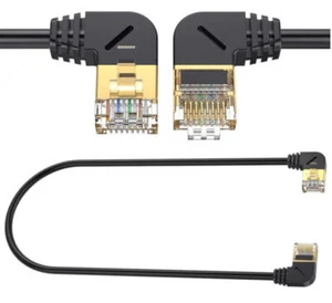 Cable Ethernet de alta velocidad Wonderwires CAT8 RJ45 red LAN de izquierda a izquierda 0,5 m - Imagen 1 de 5
