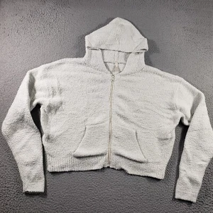 Skims Hoodie Damen Plus 2x 3x Full White Zip Fuzzy Fleece Sweatshirt Stretch - Bild 1 von 11