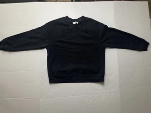 Adriano goldschmied black crop length pullover Jogger sweatshirt Women's Size XS - Picture 1 of 11