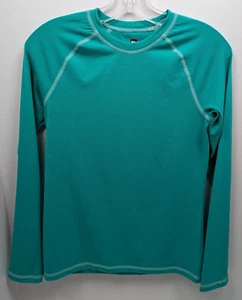 REI Kids Midweight Base Layer Top Shirt Size 14 16 Girls Green EUC Long Sleeves - Picture 1 of 8
