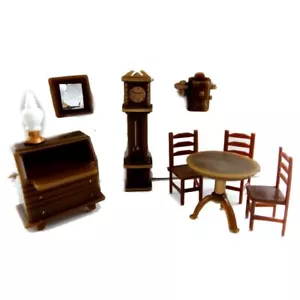 Casa delle bambole miniatura scala 1:48 set di mobili da studio vecchio stile plastica - Foto 1 di 8