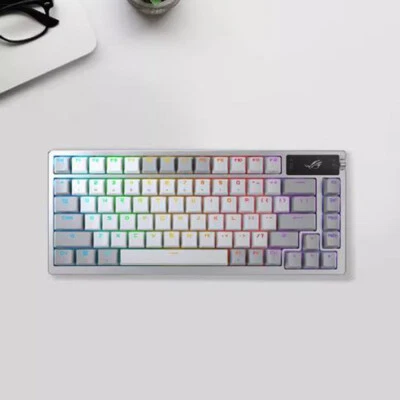 ASUS ROG AZOTH 2'' OLED Gasket Wireless Bluetooth RGB Mechanical Keyboard White - Image 1 of 4