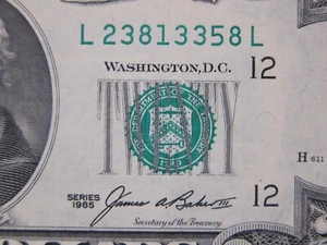 1985 $20 FRN L23813358L *RARE* San Fran w/ Double L *Seq Option Buy - Picture 1 of 5
