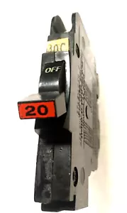 NC120 FPE 20 Amp 1 Pole Stab-Lok "Thin" Federal Pacific Breakers NC20 RED - Picture 1 of 9