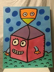 Jelene Morris Formen Pop Art Malerei signiert - Bild 1 von 12