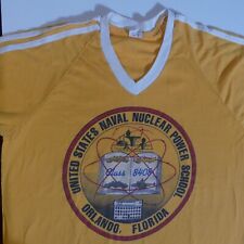 US Naval Nuclear Power School Orange XL T-Shirt w HP Calculator in Artwork Navy