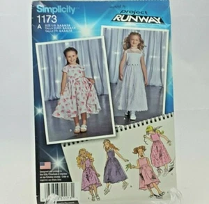 2 Simplicity Project Runway Pattern 1173 Girl's dress sizes 3-8 Uncut - Picture 1 of 6