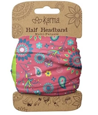 Media diadema Karma de Karma Gift Split floral cachemira rosa azul Ka-2024-38 Foto 1 de 3