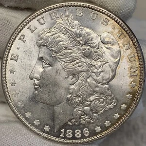 1886 P 1 $ Morgan Dollar ||| Problemfreie, unzirkulierte, toll aussehende Münze! - Bild 1 von 2
