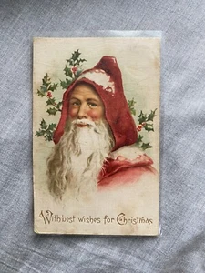 SELTENE 1910 Bemidji, MINN Weihnachtsmann Postkarte mit Originalschrift verschickt am 26. Dezember - Bild 1 von 8