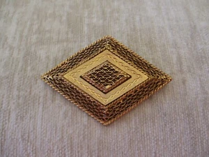 Vintage Pastelli Gold Tone Brooch 3 in. - Picture 1 of 7