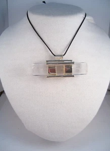 Silber Anhänger 925 Mit Bergkristall Natürlich - Anhänger Edelstein - Picture 1 of 5