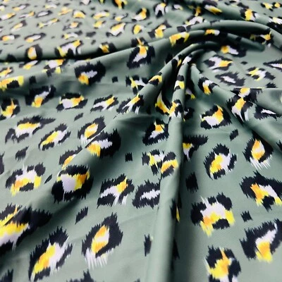 Tela de spandex de nailon con estampado de fondo gris leopardo con estampado animal de 4 vías Foto 1 de 4