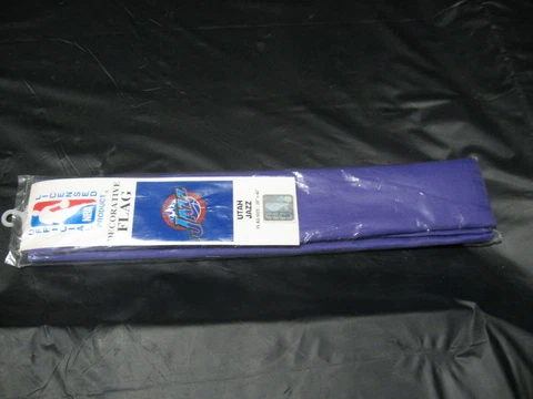 Vintage 90's 1995 Official NBA Utah Jazz 28" x 40" Decorative Yard Flag NEW! Cover