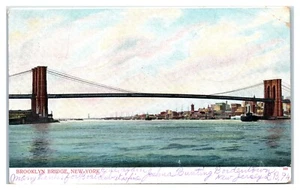 Brooklyn Bridge New York City um 1906 Postkarte - Bild 1 von 2