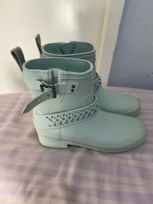 Wellington Boots WOMENS ORIGINAL ANKLE BUCKLE by Hunter succulent Green - Image 1 of 4