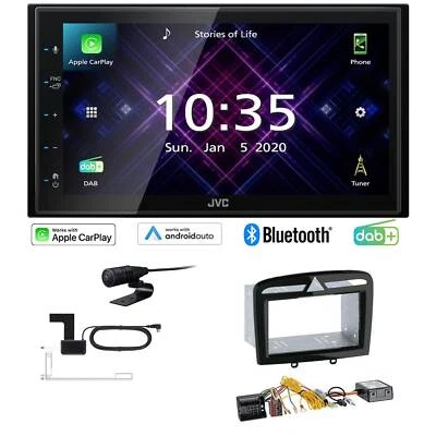 JVC Autoradio Apple CarPlay Android Auto DAB+ für Peugeot 308 Facelift Canbus - Bild 1 von 4