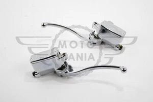1" 25mm Hydraulic Clutch and Brake Master Cylinder Crome Lever Honda Harley - Picture 1 of 7