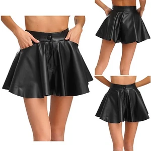 Pantalones Cortos Para Mujer Negros Skort Jazz Pantalones Cortos Falda Clásica Moda Informal Acampanado - Imagen 1 de 20