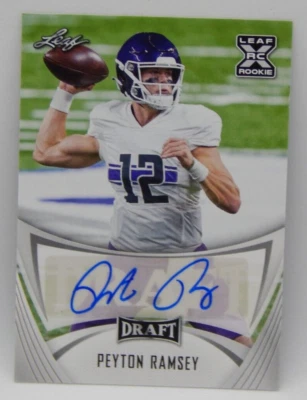 2021 Leaf Draft Football - XRC Rookie Auto Hoosiers BA-PR1 - PEYTON RAMSEY - Image 1 of 2
