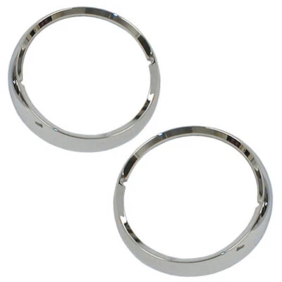 Scheinwerferblendensatz set Scheinwerfer Chrom Blende Jeep CJ 72-86 - Bild 1 von 4