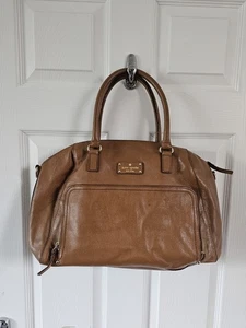 Kate Spade Baxter Street Catalina Brown Bag Detachable Strap Leather - Picture 1 of 18