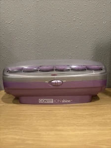 CONAIR ION Shine Purple 12 Large Velvet Hot Rollers W/Clips Model CHV141X - Picture 1 of 7