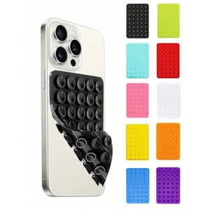 Silicon Suction Pad Mobile Phone Case Fixture Sticky Grip Band - Picture 1 of 14