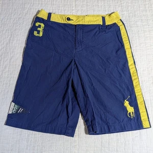 Polo Ralph Lauren Bermuda Board Shorts Trunks Big Pony Unlined Boys Sz 16 (29x10 - Picture 1 of 20