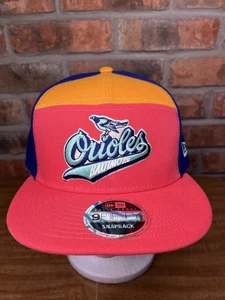 New Era Baltimore Orioles Split Panel Coral Logo 9fifty Snapback Hat MLB - Bild 1 von 6