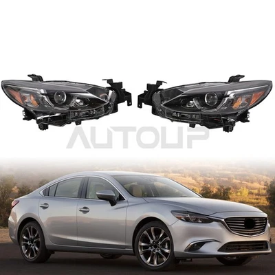 LEFT+RIGHT HEADLAMP HEADLIGHT W/ AFS LED FOR 2016-2017 MAZDA 6 - Image 1 of 4