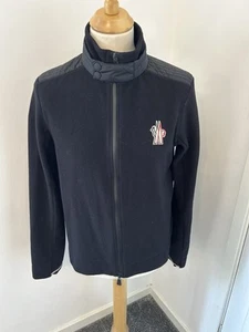 Moncler Grenoble Negro Polar Polar Chaqueta Completa Cremallera Grande L Maglia Cárdigan - Imagen 1 de 13