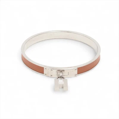 Brazalete Hermès Kelly GP y cuero marrón x plata Foto 1 de 4