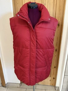 Abercrombie & Fitch rote gefütterte Weste Gr. M Taschen wind-/wasserabweisend neu mit Etikett - Bild 1 von 13