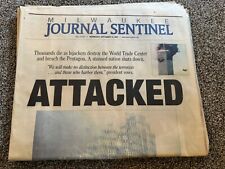 Milwaukee Journal Sentinel September 12, 2001 - ATTACKED 9/11 Newspaper