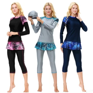 Modest Women Muslim Full Cover Swimwear Summer Burkini Beach Bathing Beachwear - Picture 1 of 34