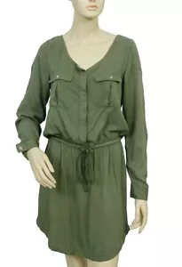 Vestido túnica verde con bolsillo manga larga enrollable American Eagle Outfitters xs 2 4 - Imagen 1 de 4