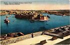 Malta Grand Harbor by Baracca-Valletta Italy Unused Divided Postcard c1910