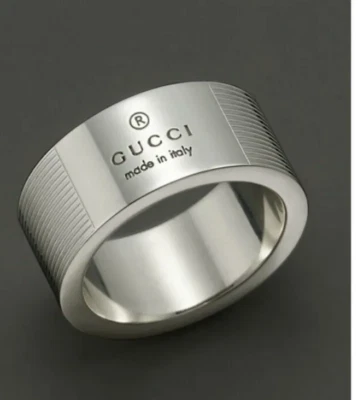 GUCCI ANELLO BASSO STRIPES  ARG. 925% MIS. 8 - Immagine 1 di 4