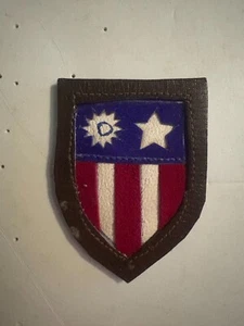 WWII US Army AAF CBI China Burma India Unit Patch IN LEATHER - Picture 1 of 2