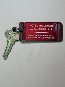 Llavero de habitación Hotel Brickman motel y llave South Fallsburg Nueva York #52 - Imagen 1 de 2