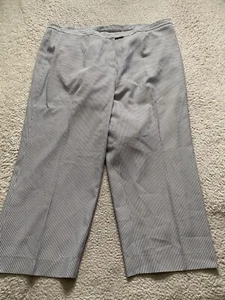 Jones New York Women Striped Lined Ankle Pants Blue & White Size 20W (44 x 27 - Picture 1 of 9