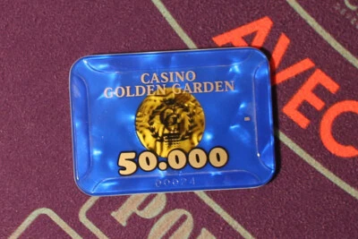 X1 GOLDEN GARDEN CASINO PLAQUE B&G BURGUNDY & GRASSET - PAULSON ROULETTE POKER - Image 1 of 2