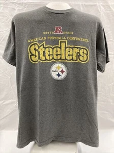 Steelers American Football Conference Gray Graphic T Shirt Size M B17 - Picture 1 of 7